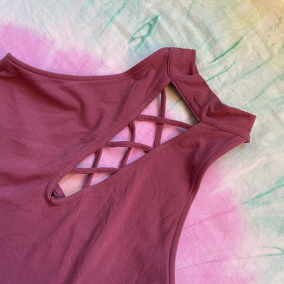 Express Mauve Mini Halter Skater Dress | Size S - Picture 5 of 11